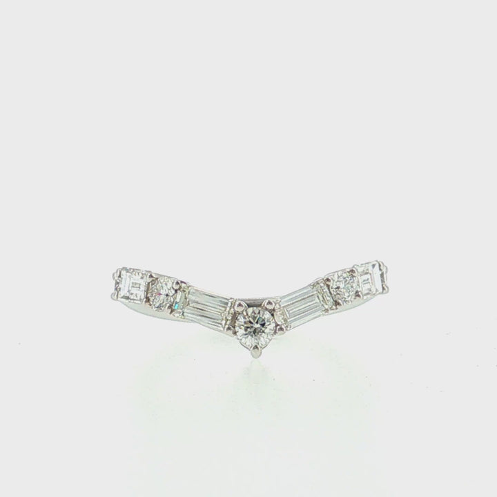 Contour Diamond Wedding Band