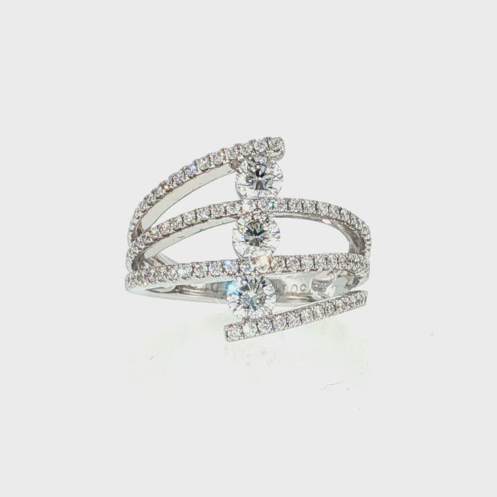Wide Diamond Cocktail Ring