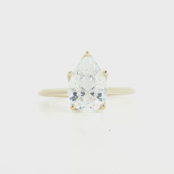 Solitaire Engagement Ring with Diamond Bridge - R5630/P1