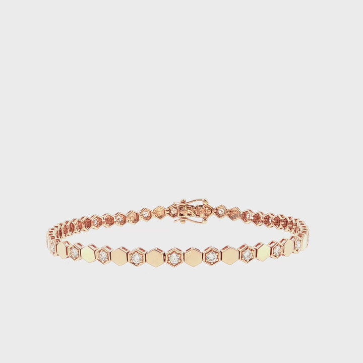 Alternating Diamond Honeycomb Bracelet