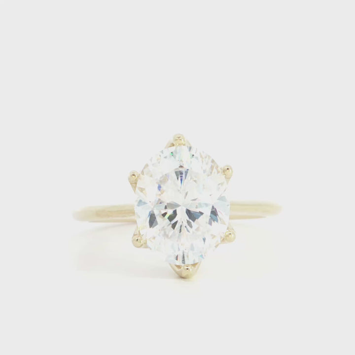 Solitaire Engagement Ring with Diamond Bridge - R5630/O2