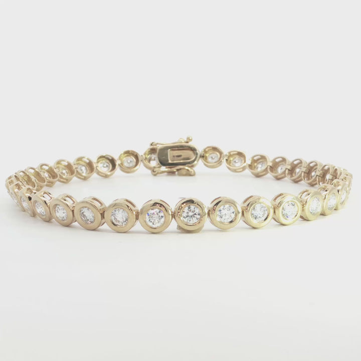Bezel Set Lab Grown Diamond Bracelet - 67021BY