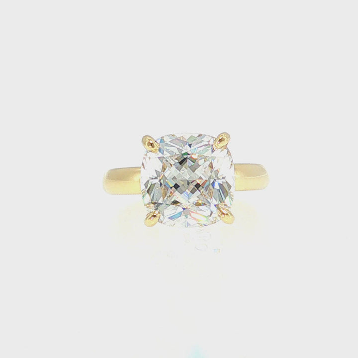 3.10mm Wide Dome Solitaire Engagement Ring - YJC7120R-CUSH