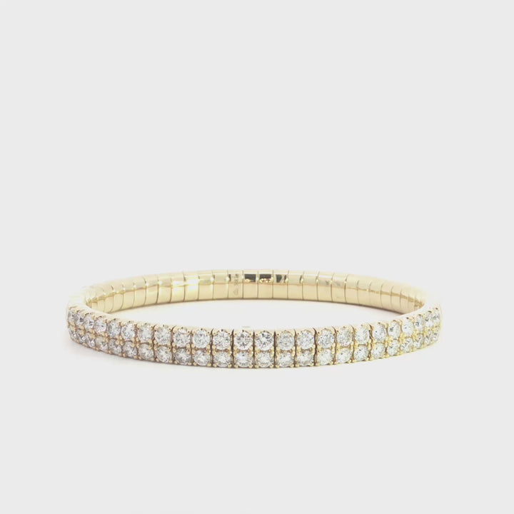 Double Row Diamond Stretch Bracelet - BG592
