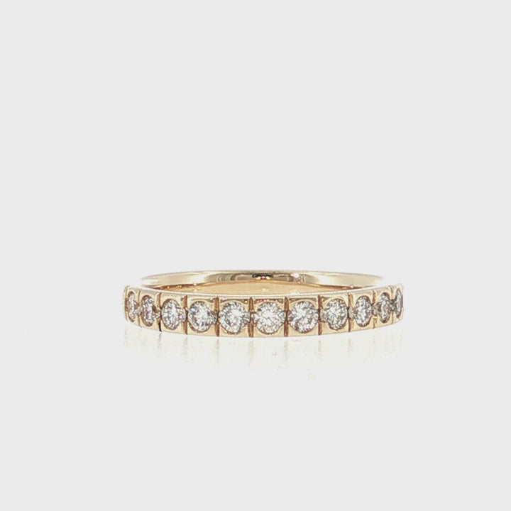 Half Way Set Diamond Wedding Band