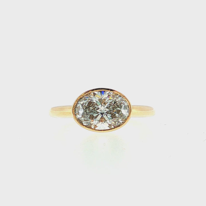 Lab Grown Bezel Set Diamond Ring