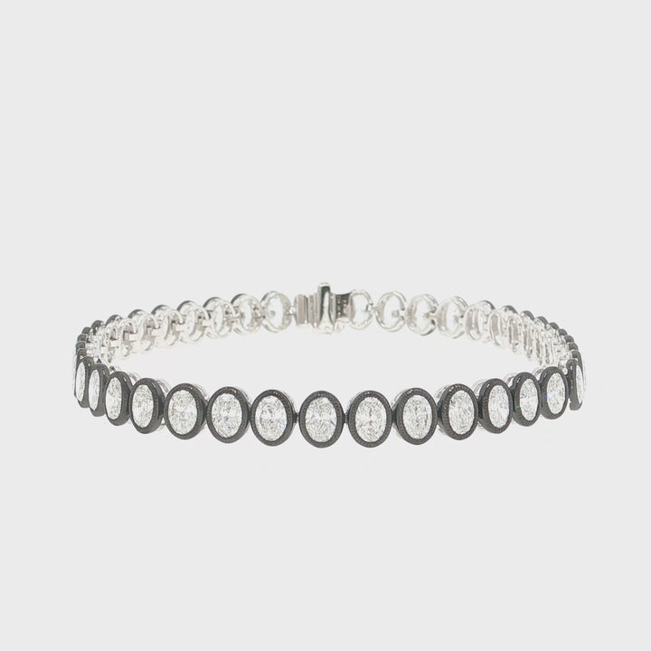 Lab Grown Diamond Bracelet with Black Rhodium Plating