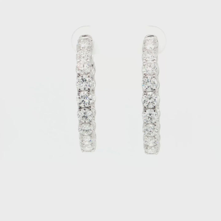 Inn & Out Lab Grown Diamond Hoop Earrings - 63212EW