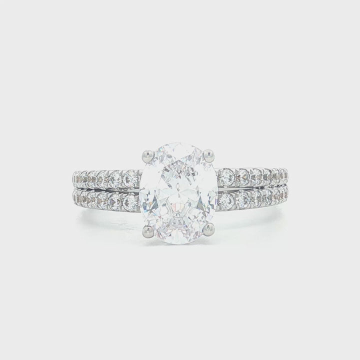 Split Shank Diamond Engagement Ring - YJC6007R