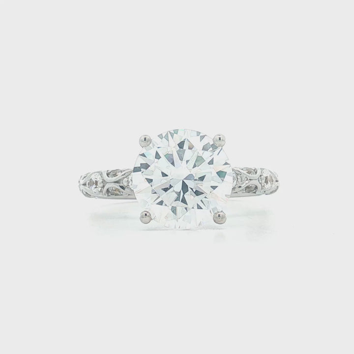 Vintage Inspired Unity Diamond Engagement Ring - YJC6004R