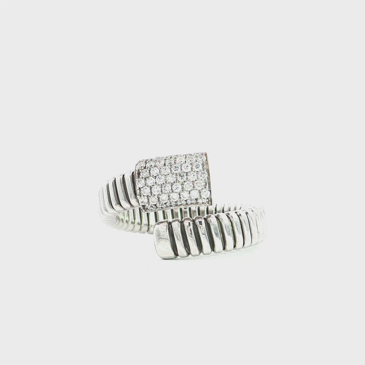 Italian Pave Diamond Flexi Ring  - K435233
