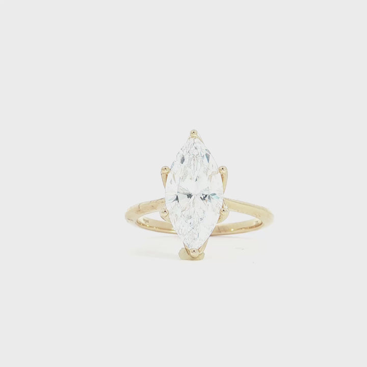 Solitaire Engagement Ring with Diamond Bridge - R5630/M1