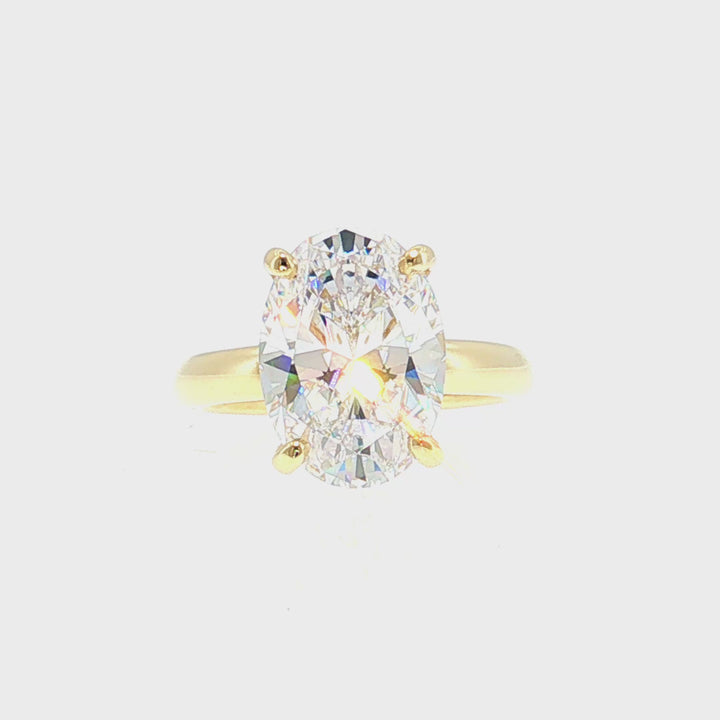 3.10mm Wide Dome Solitaire Engagement Ring - YJC7120R-OV