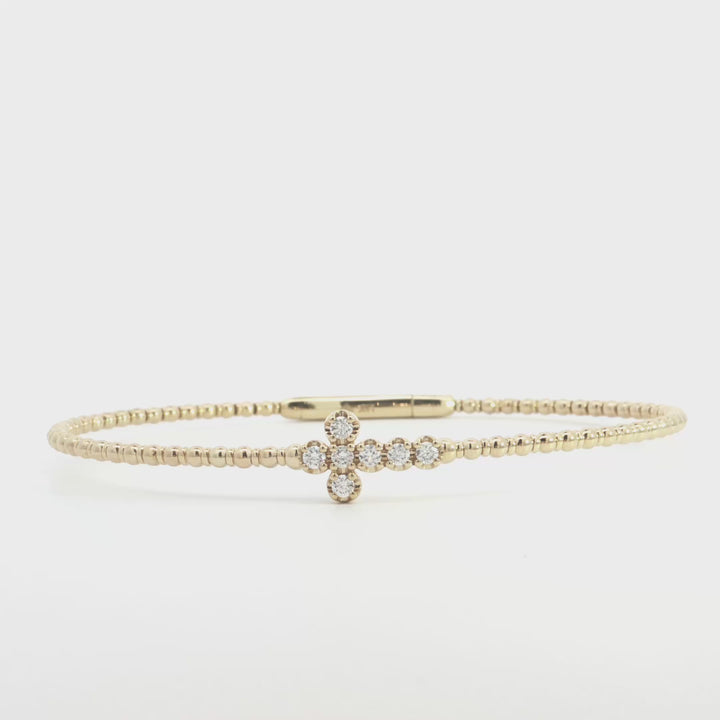 Beads Diamond Cross Bangle  - BG357