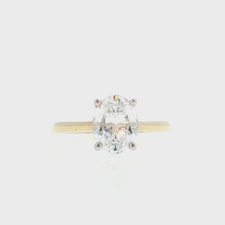 Two Tone Solitaire Engagement Ring - N0508SMA
