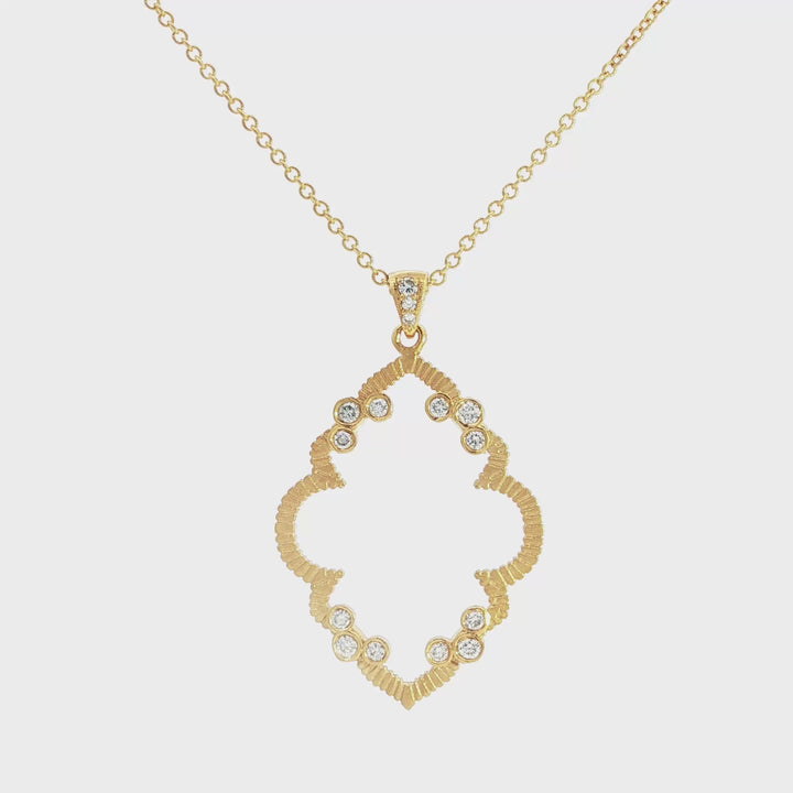 Marika Desert Gold  Diamond Arabesque Design Necklace - MDG8351