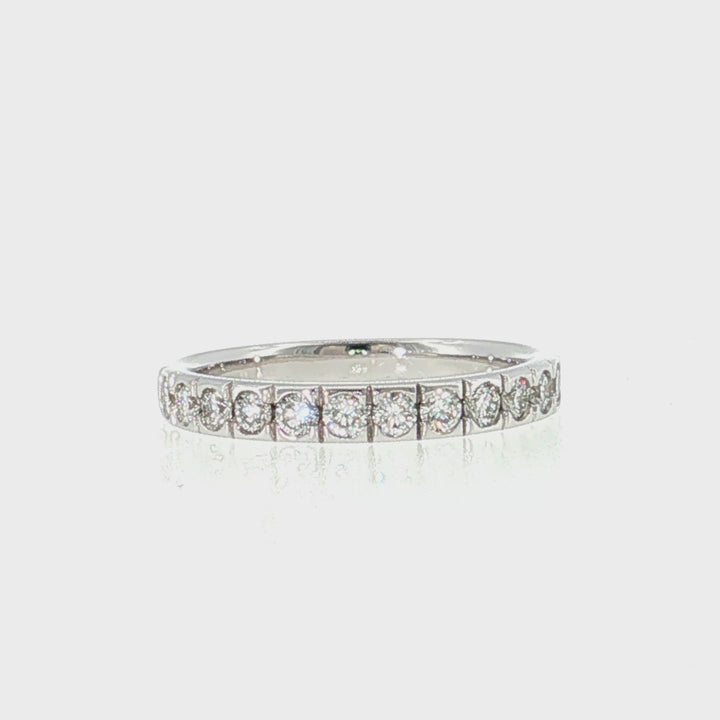 Half Way Set Diamond Wedding Band