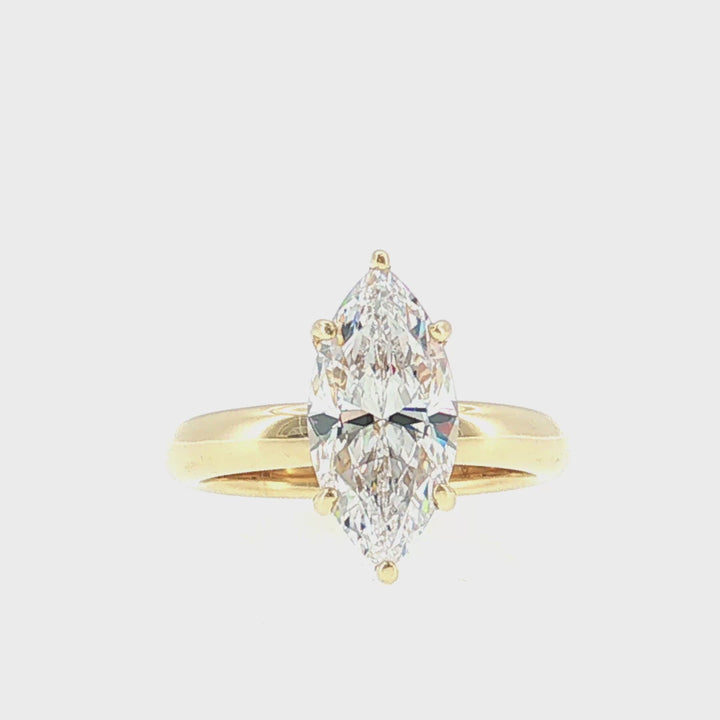 3.10mm Wide Dome Solitaire Engagement Ring - YJC7120R-MQ