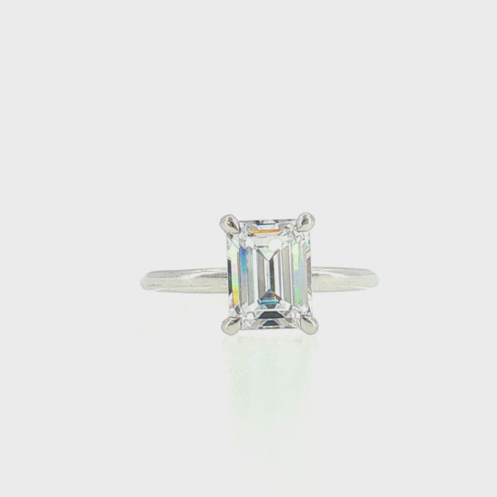 Hidden Halo Solitaire Engagement Ring - N0562-EC