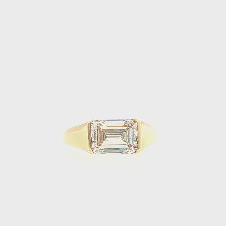 Lab Grown Diamond East to West Half Bezel Set
