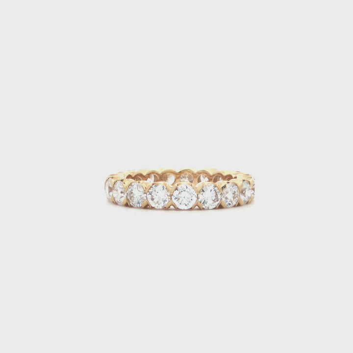 Lab Grown Diamond Criss-Cross Eternity Band - YR37076-Y-LAB