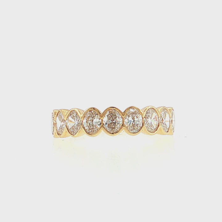 Half Way Lab Grown Bezel Set Diamond Band