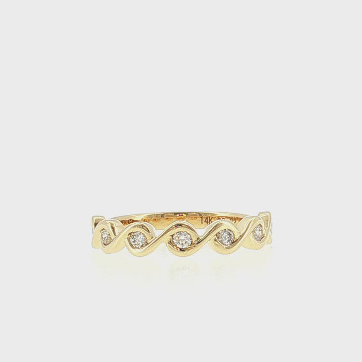 Half Way Set Bezel Diamond Band