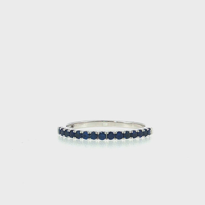 Half Way Set Blue Sapphire Band