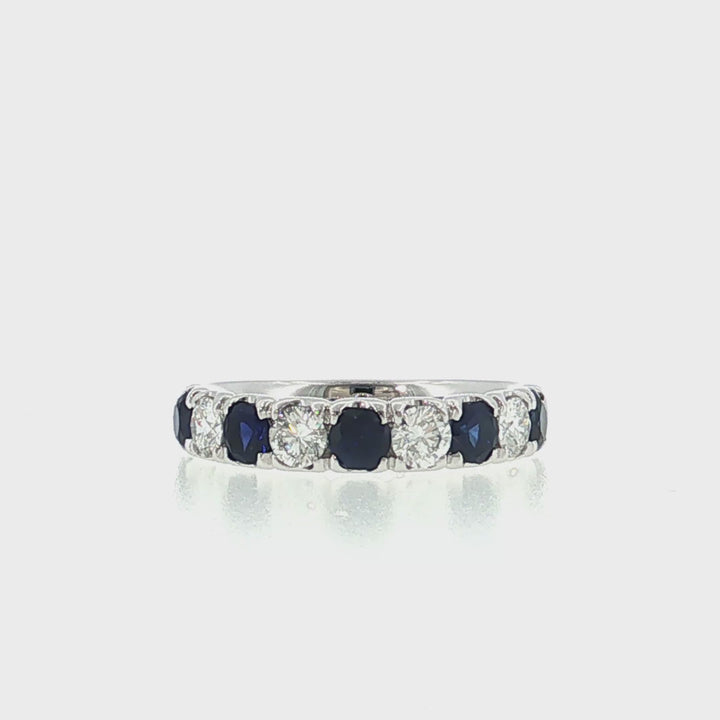 Alternating Diamond & Sapphire Band - AR0122R-SAP
