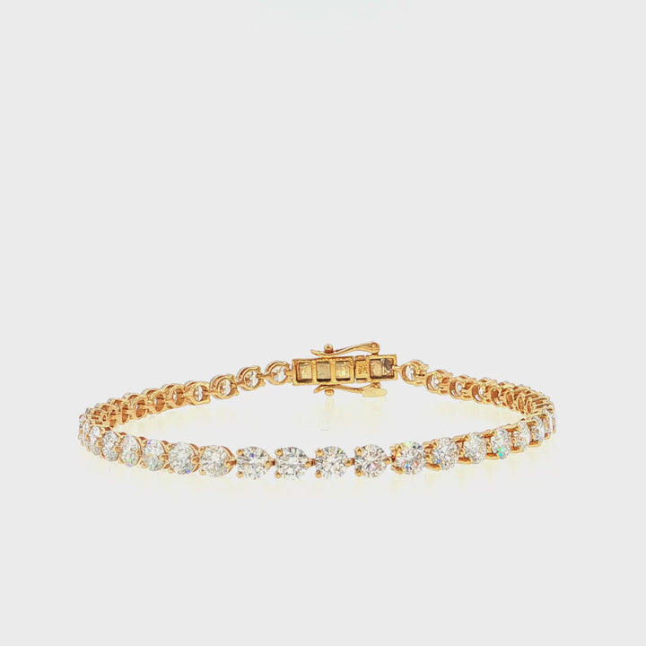 Lab Grown Round Diamond Tennis Bracelet