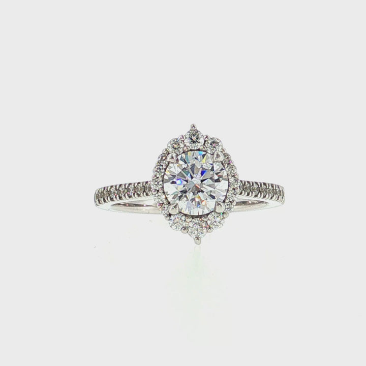 Diamond Halo Engagement Ring - N0435