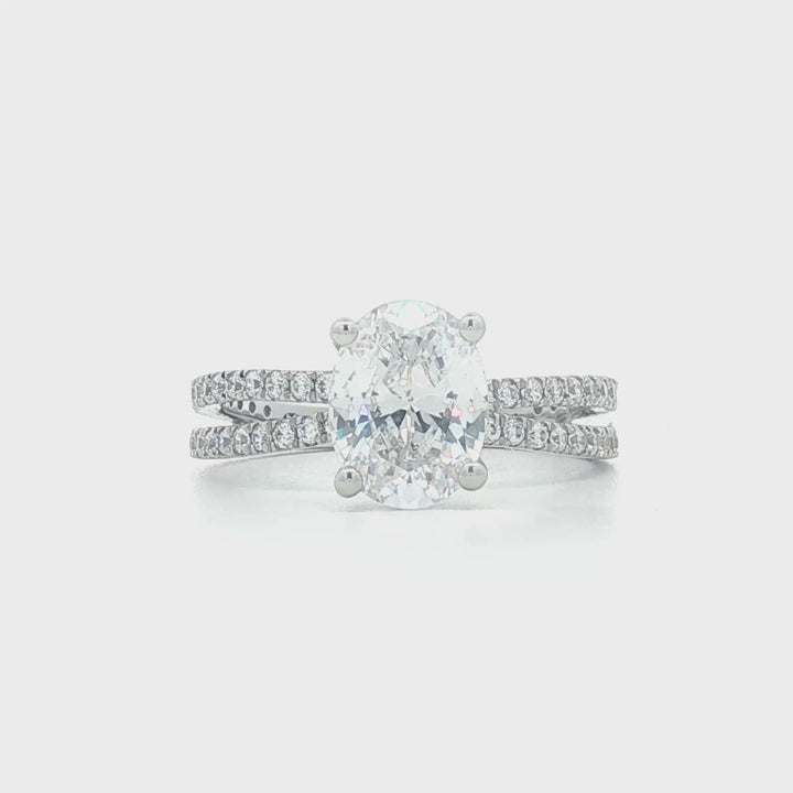 Split Shank Diamond Engagement Ring - YJC6006R