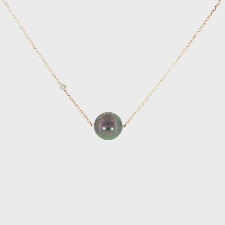 9mm Tahitian Pearl Necklace - 969657/BLK
