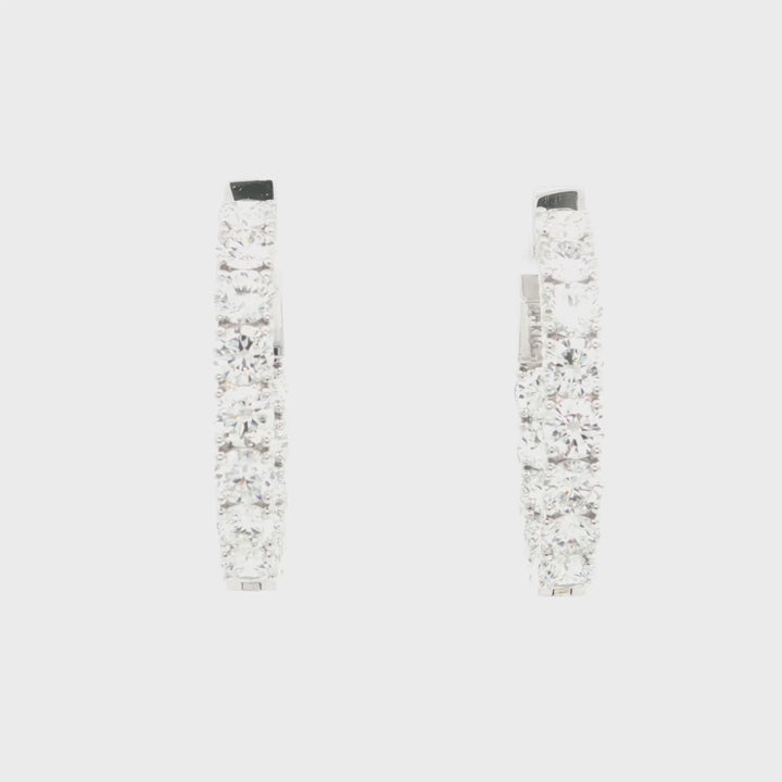 Lab Grown Diamond Hoop Earrings - AV-1048ER