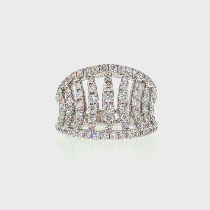 15mm Wide Diamond Cocktaill Ring
