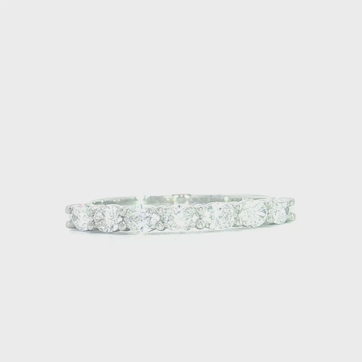 East To West Set Oval Diamond Band