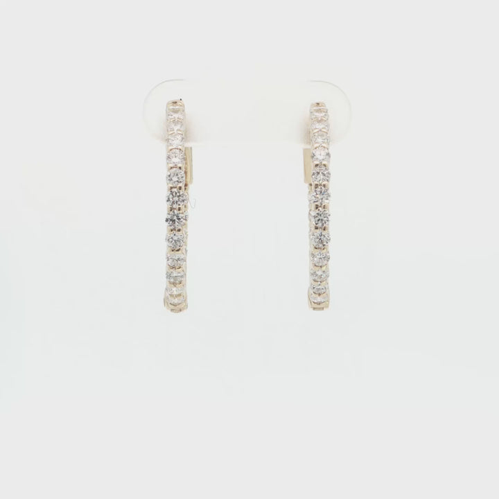 Inn & Out Lab Grown Diamond Hoop Earrings - 63288EY