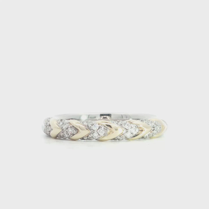 Two Tone Diamond Fashion Band - YJC5988R-B