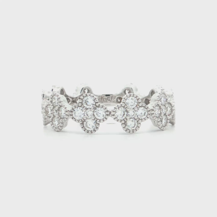 Diamond Clover Eternity Ring - RN5423W