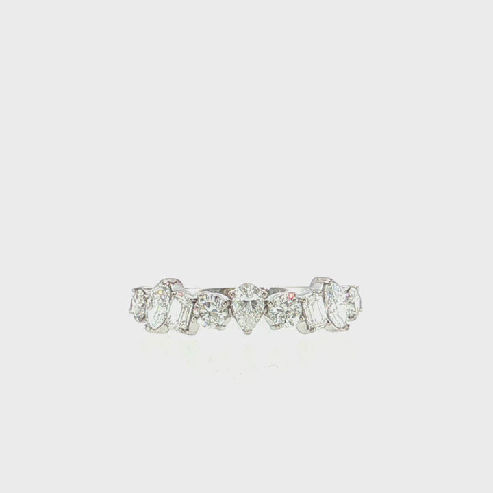 Lab Grown Half Way Set Multishaped Diamond Band
