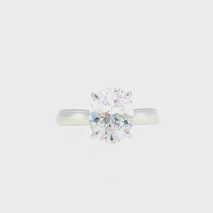 Solitaire Ring with Diamond Hidden Halo - GSR25417