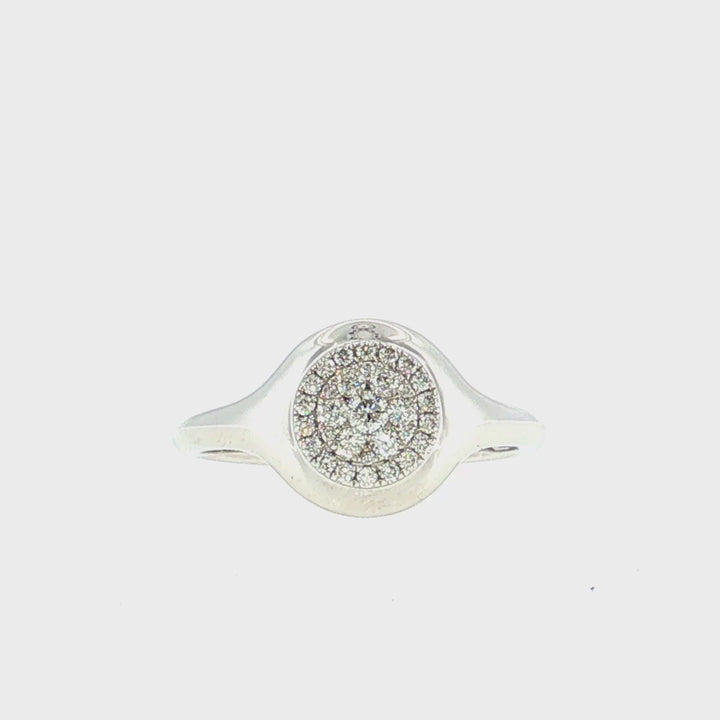 Pave Diamond Signet Ring