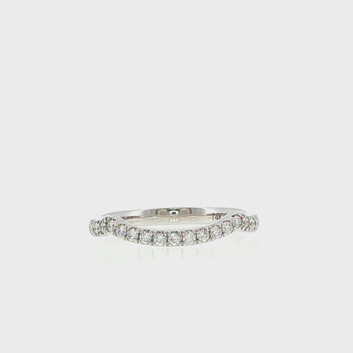 Diamond Contour Matching Wedding Band