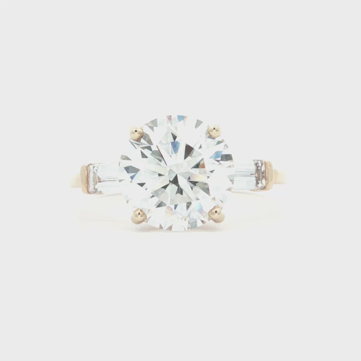 Lab Grown Diamond Three Stone Engagement Ring - 251065RY