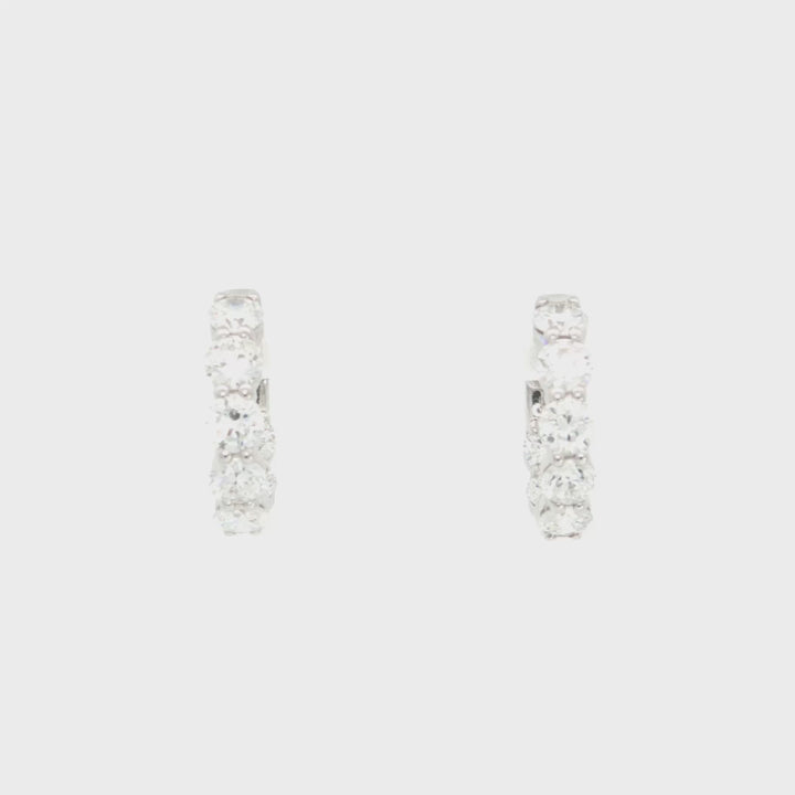 Lab Grown Diamond Hoop Earrings - 63178EW