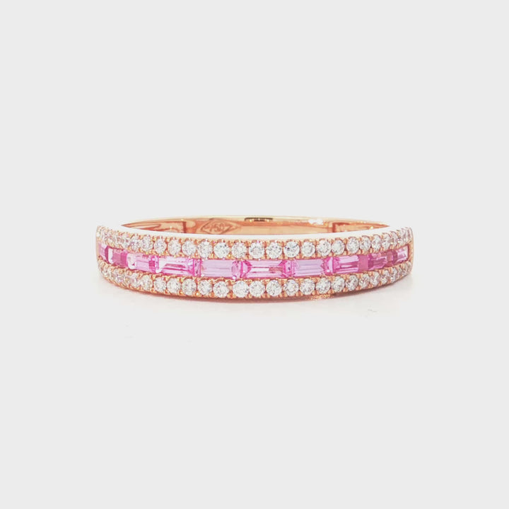 Pink Sapphire & Diamond Band - RN1820P