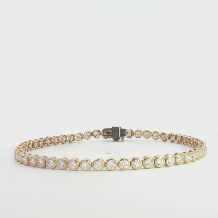 Bezel Set Lab Grown Diamond Bracelet