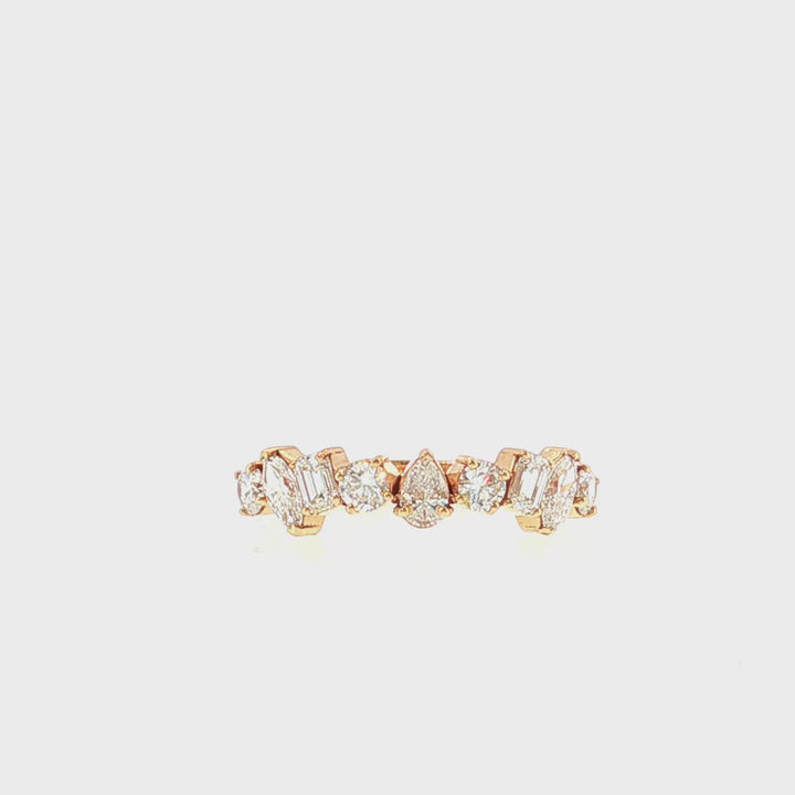 Lab Grown Half Way Set Multishaped Diamond Band