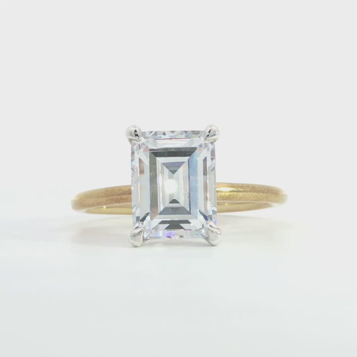 Two Tone Solitaire Engagement Ring - N0550SMA-EC