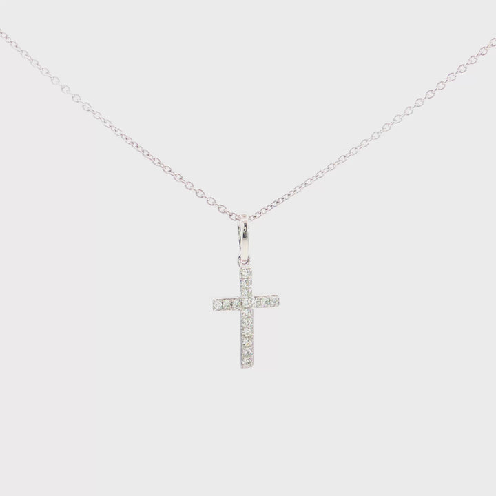 Shy Creation Diamond Cross Necklace